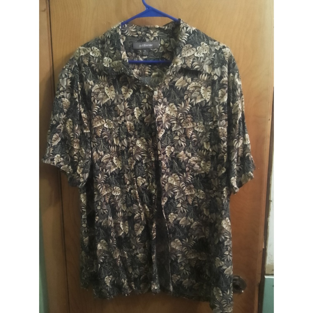 Mens Croft &‎ Borrow XL Short Sleeve Button Down Hawaiian Shirt